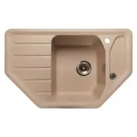 Мойка композитная GRANFEST Corner 800х500 Бежевый угловая