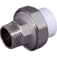 Муфта комбинированная разъемная PPR 25x1/2" с наружной резьбой (Американка) Россия