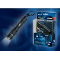 Фонарь ручной мини Uniel Премиум «Mini focus pocket +», алюминиевый корпус, 1 Nichia 0, 5mm LED, 1хААА, черный, P-KL024-P Black
