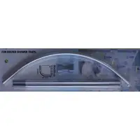 Карниз для ванной ZALEL дуга, хром, 90*90