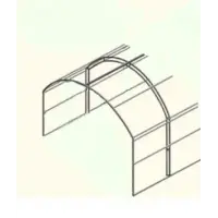 Вставка-удлинение ПРЯМОСТЕННАЯ двойная дуга (шаг 1м, 2м) труба 20*20, каркас, на краб-системе