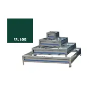 Цветник четырехярусный квадратный RAL 6005 из металлополосы, h= 20 см