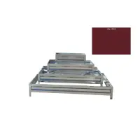 Цветник четырехярусный прямоугольный RAL 3005 из металлополосы, h= 20 см