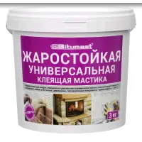 Мастика клеящая BITUMAST жаростойкая универсальная 3кг (до +1200ºС)