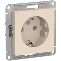 Механизм розетки одноместный СП AtlasDesign 16А IP20 с заземл. беж. Systeme Electric ATN000243