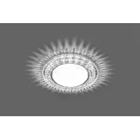Светильник точечный Feron CD4020 со светодиодной подсветкой 20LED*2835 SMD 4000K, 15W GX53, без лампы, прозрачный, хром с драйвером в комплекте