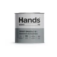 Грунт-эмаль по ржавчине 3 в 1 белая 1,8кг Hands ПРО (Generic PRO)
