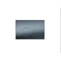Клавиша смывная AQUATEK KDI-0000035 (005C-1) оружейная сталь матовая ободок хром (клавиши круглые)