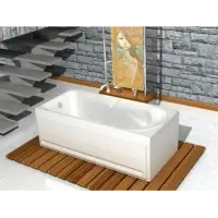 Ванна AQUATEK "Леда" 170х80 без гидромассажа (с фронт.экраном), с каркасом и сифоном