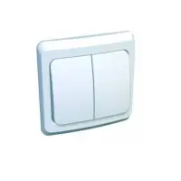 Механизм выключателя двухклавишный СП Этюд 10А бел. SE ВС10-002В Systeme Electric