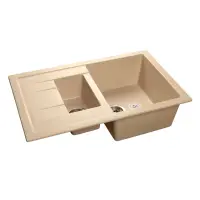 Мойка композитная GRANFEST Quadro GF-Q775KL 775х500 Бежевый с секцией для разморозки и крылом