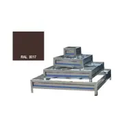Цветник четырехярусный квадратный RAL 8017 из металлополосы, h= 20 см