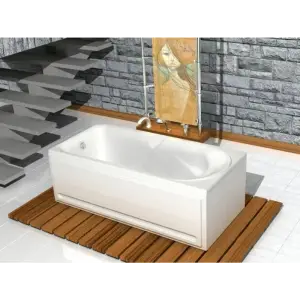Ванна AQUATEK "Леда" 170х80 без гидромассажа (с фронт.экраном), с каркасом и сифоном