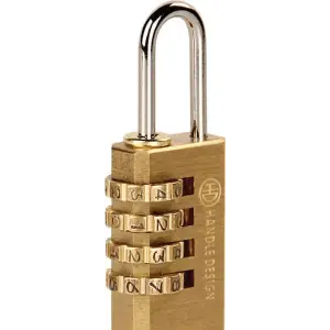 Замок кодовый навесной HANDLE DESIGN 4PB-20 золото