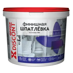 Шпатлевка ОРЕОЛ ДИСКОНТ финишная интерьерная водно-дисперсионная на основе ПВА 3кг