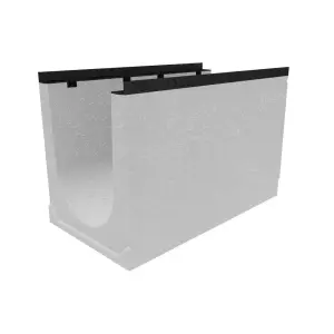 Лоток водоотводный GIDROLICA бетонный коробчатый (СО-400мм), с водосливом КUв 100.54(40).52,5(44,5) - BGМ, № 15-0, арт.40740173