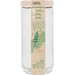 Банка для сыпучих продуктов Green Republic 1,1л лён*