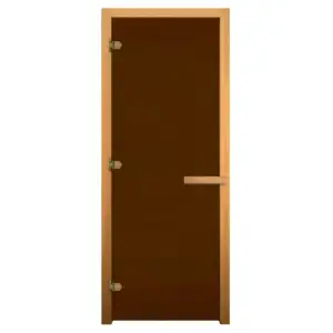 Дверь для саун ДС Стекло бронза матовая 1800х700 (коробка хвоя 2,5шт, петли, ручка)
