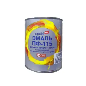 Эмаль ПФ-115 черная 0,8кг Opoki PRO