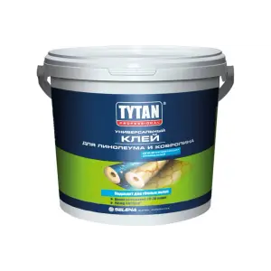 Клей универсальный для линолеума и ковролина TYTAN Professional белый, 1 кг