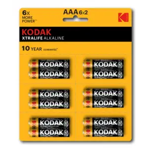 Элемент питания LR03(ААА) алкалиновый 1,5v (уп. блистер 12шт) Kodak XTRALIFE