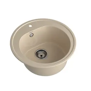 Мойка композитная GRANFEST Rondo d510 кашемир круглая