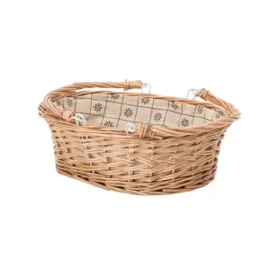 Корзина декоративная со складными ручками "Ромашка", Д290 Ш210 В100, натуральный