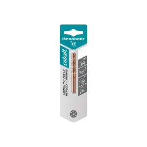 Сверло по металлу 01,5х40мм RENNBOHR COBALT CARD, HSS-Со, Р6М5К5 (2 шт.) кобальтовое, фрез