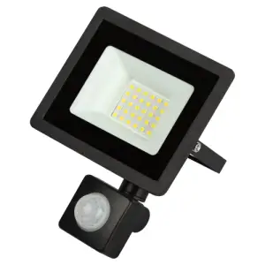 Прожектор светодиодный 30W 6500К 200-240V IP44 2400Лм 150x118x37мм черный регулируемый ИК датчик Китай ЭРА , LPR-042-2-65K-030