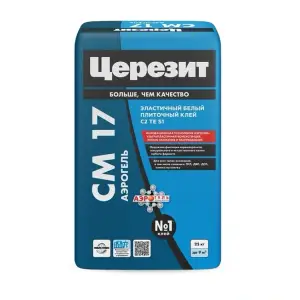 Клей плиточный CERESIT CM 17 Аэрогель БЕЛЫЙ для мозаики и мрамора 25 кг / ≥1,2 МПа / класс С2 TE S1