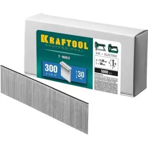 Гвозди KRAFTOOL тип 300 (47/J/ F), 30 мм, калибр 18GA, 5000 шт