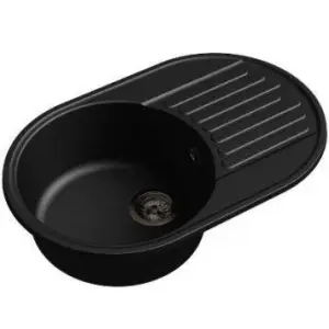 Мойка композитная GRANFEST Quarz GF-Z18 Черный, без сифона