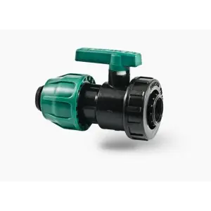 Кран шаровый 50х1 1/2" ПНД разъемный, резьба внутренняя