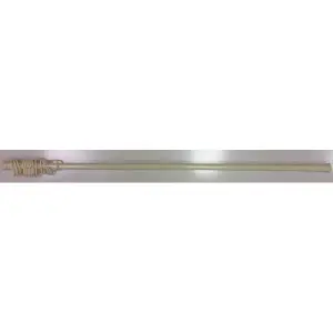 Карниз для ванной ZALEL без пружины с кольцами, крем, 110-200