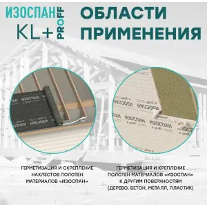 Лента Изоспан KL+ двухсторонняя клейкая на нетканой основе 25мм*25м