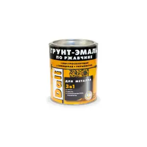 Грунт-эмаль по ржавчине 3 в 1 желтая (RAL 1021) 2л DALI