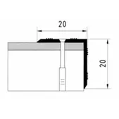 Порог АПУ 005 алюминиевый 1800*20*20 мм угловой наружный (13-дуб светлый)