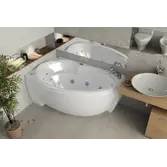 Ванна AQUATEK "Бетта" левая 170х97 с гидромассажем (пн с фронт.экраном),с ножками