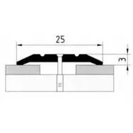 Порог АПС 001 алюминиевый 900*25*3 мм одноуровневый (40-дуб натуральный)