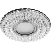 Светильник точечный Feron CD937 со светодиодной подсветкой 15LED*2835 SMD 4000K, MR16 50W G5.3, прозрачный, хром