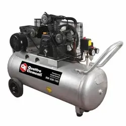 Компрессор поршневой масляный QUATTRO ELEMENTI BW-500-100 ( 490 л/мин, 100 литров, 3,0 л.с, 8 бар, 74,5 кг, V-образн/ Ременной)