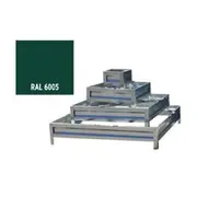 Цветник четырехярусный квадратный RAL 6005 из металлополосы, h= 20 см