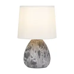 Лампа настольная ЭРА Rivoli Damaris 7037-501 1 х Е14 40 Вт керамика черно-белая с абажуром