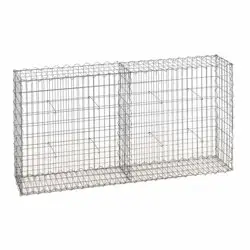 Габион из сетки ячейкой 50х50, проволока 3,8мм, 2500х1000х500 со стяжками, сборочными спиралями и доп. перегородкой