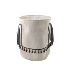 Корзина бельевая с ручками "Кантри", Д350 Ш350 В420, пепельный