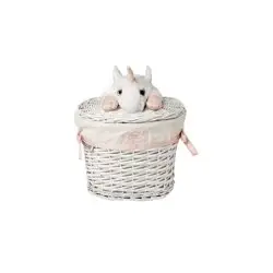 Корзина бельевая "Единорог", Д330 Ш210 В280, белый