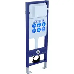 Инсталляция AQUATEK Standart 37, 1130*370*150 мм, со звукоизоляционной прокладкой, с крепежом, без клавиши смыва