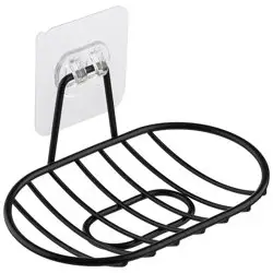 Мыльница подвесная овальная BLACK, 14,3*8,5*2,5 см
