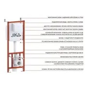 Инсталляция JIKA для подвесного унитаза с клавишей смыва белая