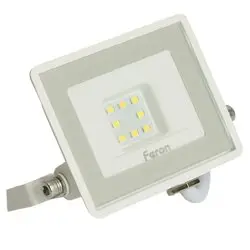 Прожектор светодиодный 10W 6400К IP65 1000Лм AC230V/50Hz, белый Feron, LL-918